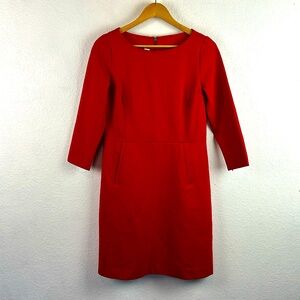 Spanx The Perfect A-line 3/4 Sleeve Dress in Red Medium